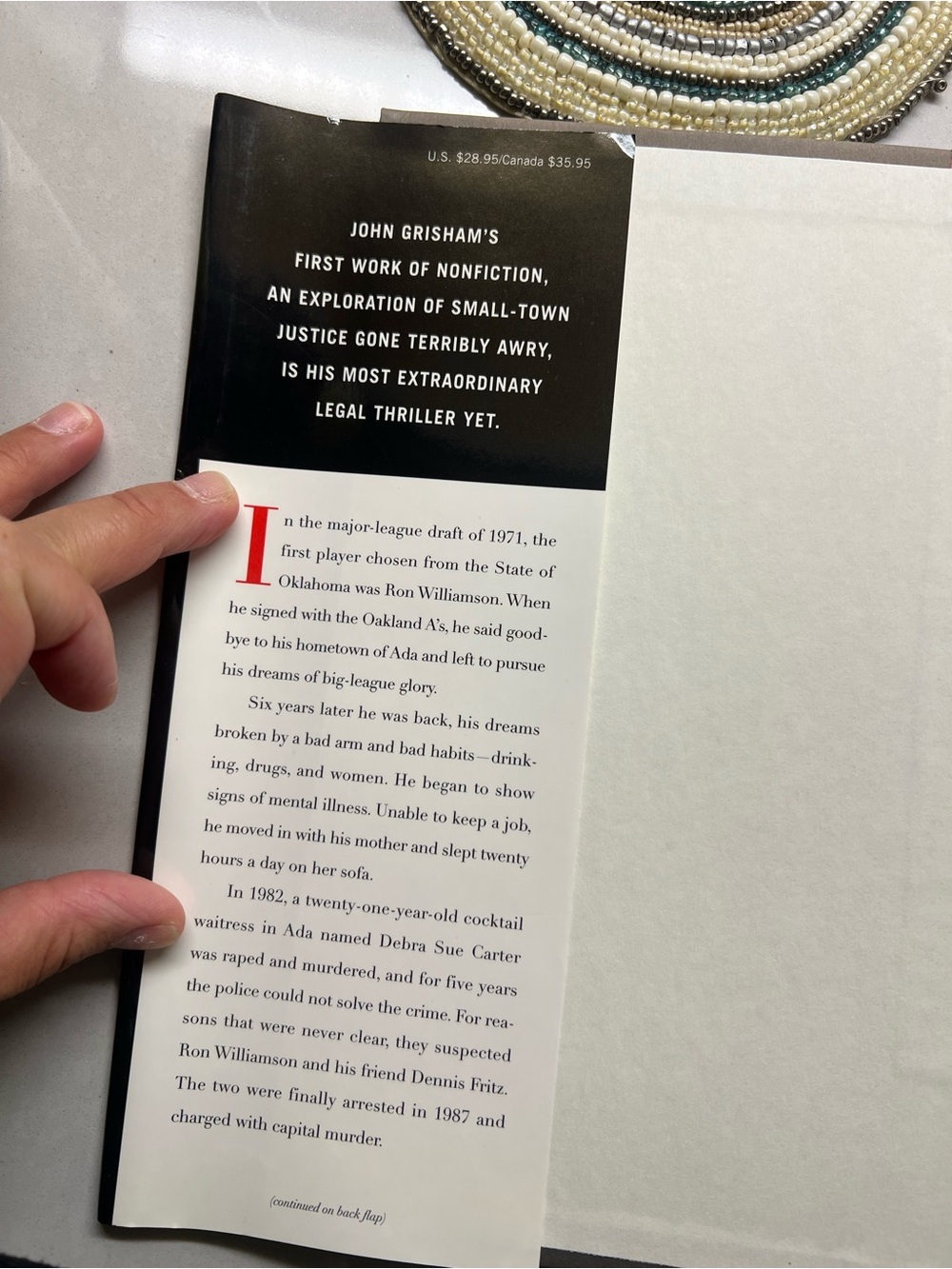 5/$25 The Innocent Man by John Grisham - Black & Red Hardcover - Picture 3 of 3